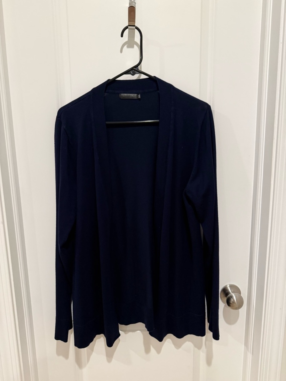 Classic Open-Front Navy Cardigan for Women